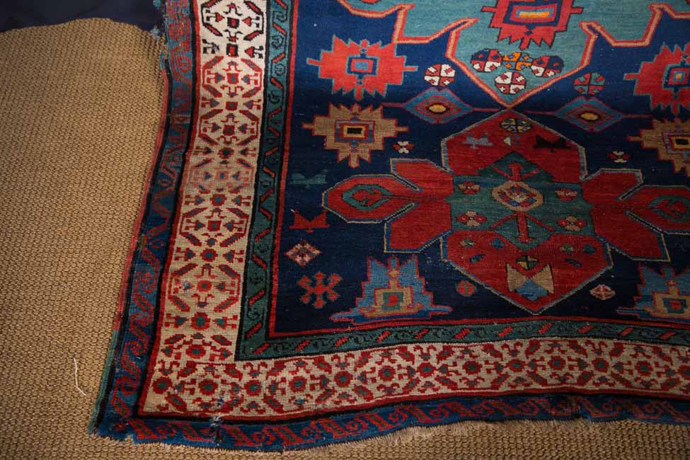 Originaler Kaukasischer Teppich Karabagh Alte 1880 L 254 Indien X