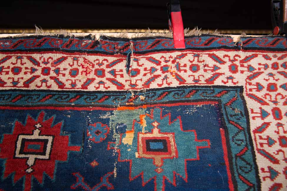 Originaler Kaukasischer Teppich Karabagh Alte 1880 L 254 Indien X