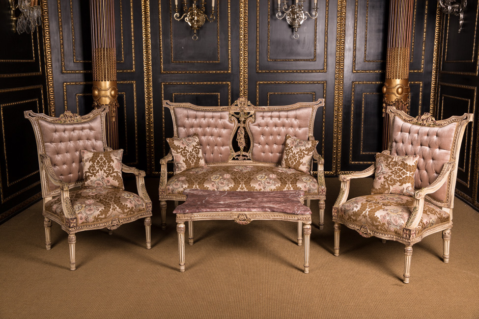 Elegante French Lounge Suite Set In Louis Seize Style Ebay
